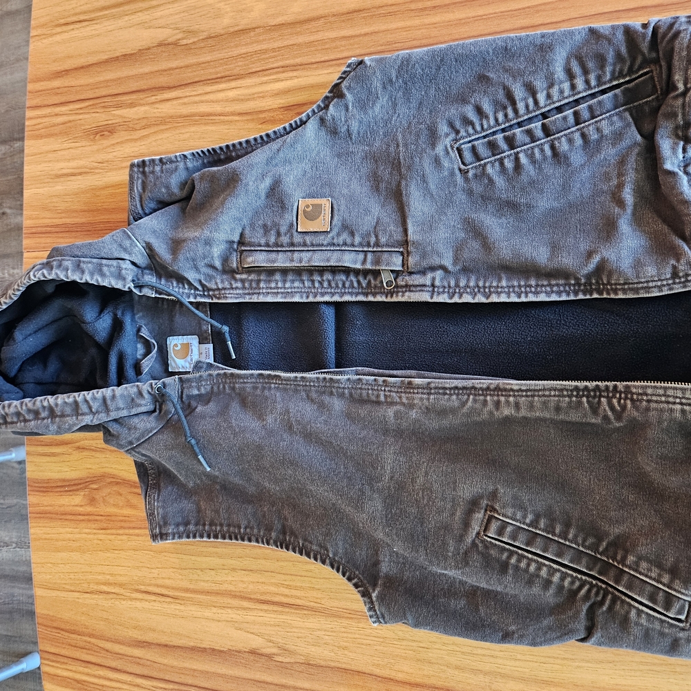 Carhartt Gray Hooded Vest